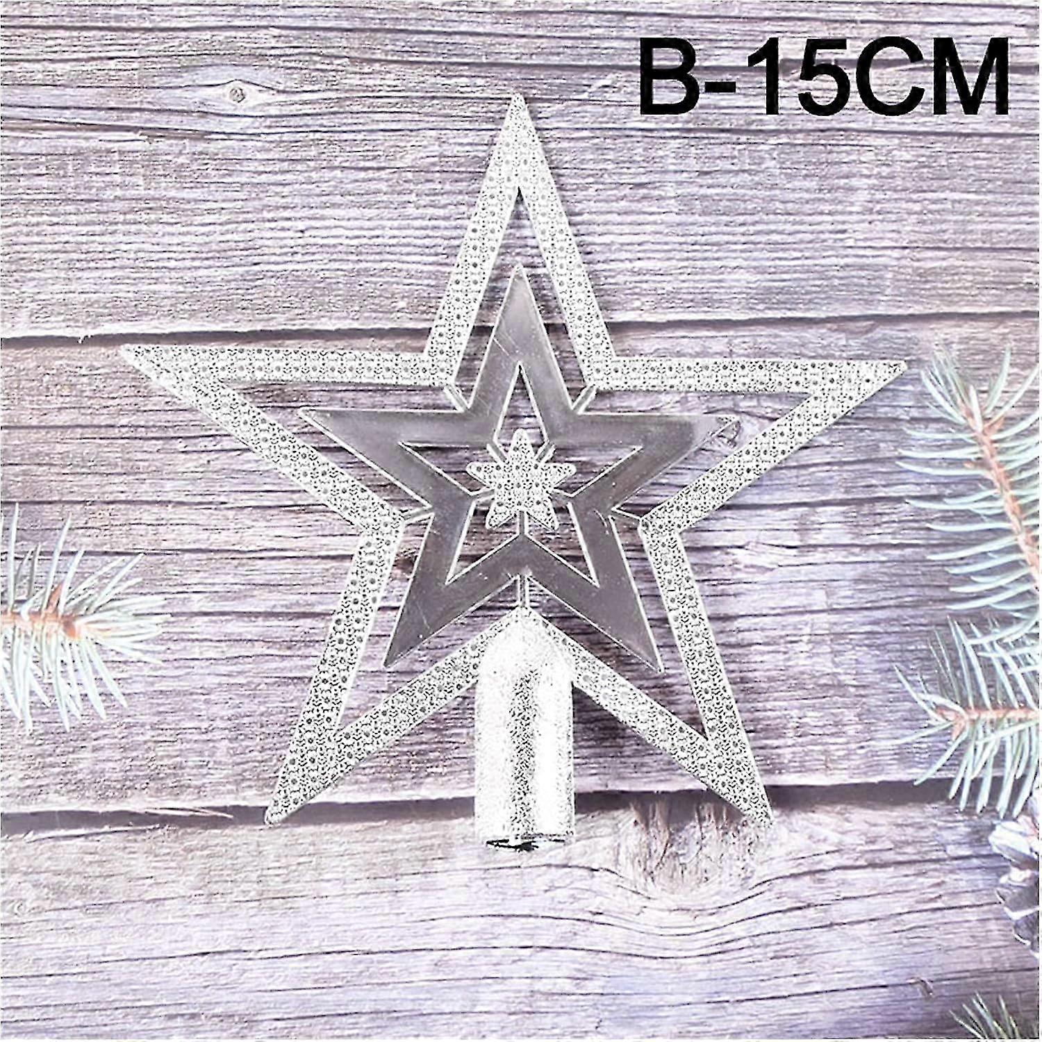 Five-pointed star Christmas topper 3D decoration for home desktop tree