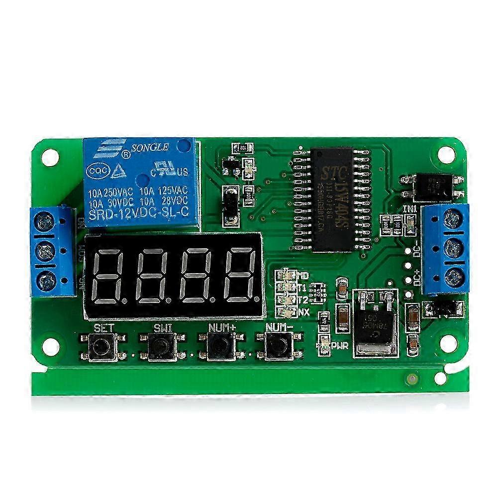 for DC 5V 12V Multifunction Self-lock Relay PLC Cycle Module Timer Delay for Tim