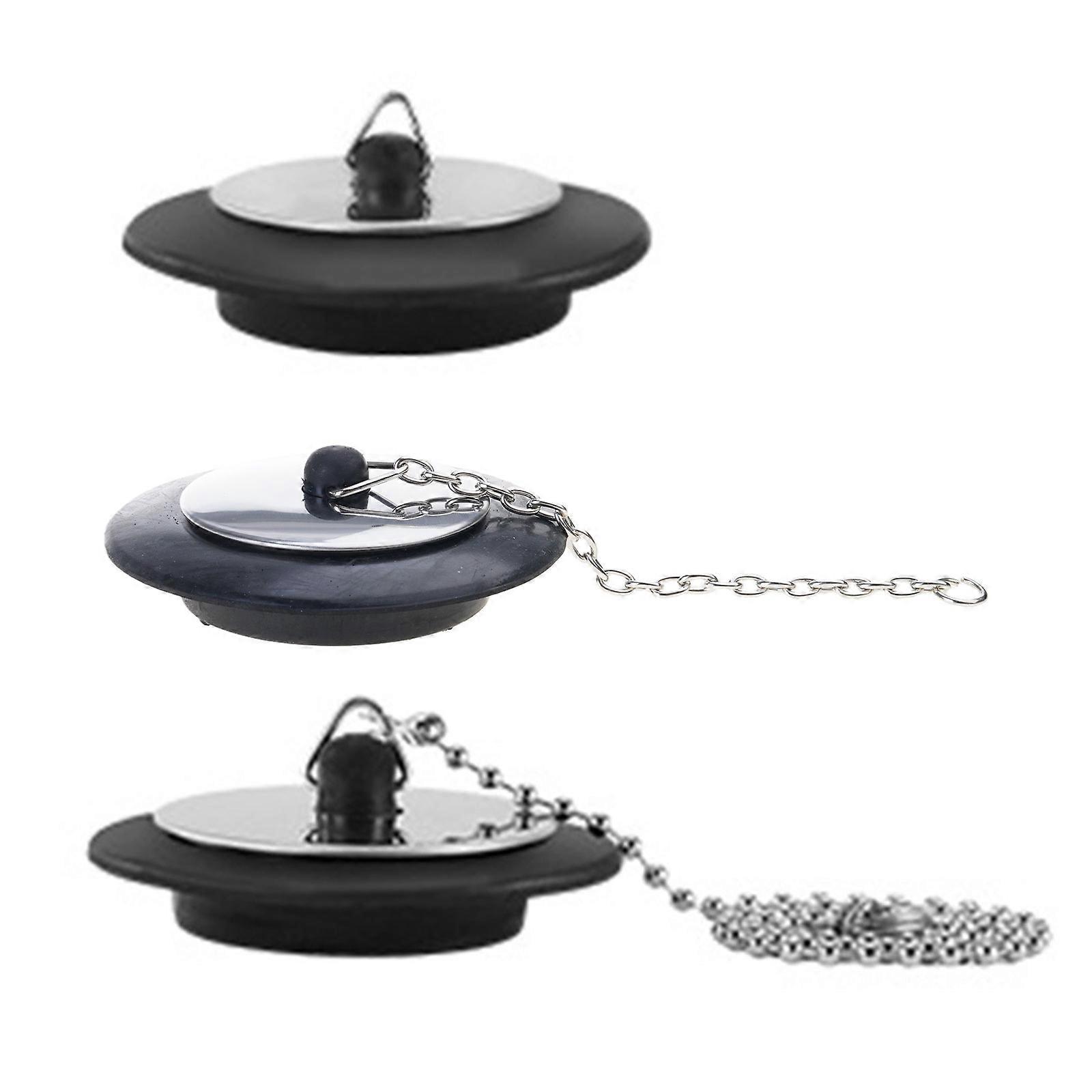 Universal Bath Drain Plugs with Not Corrosion Design Multiple Purpose Silicone Sink Stoppers For Tub Basins & Laundry Sinks Multicolor