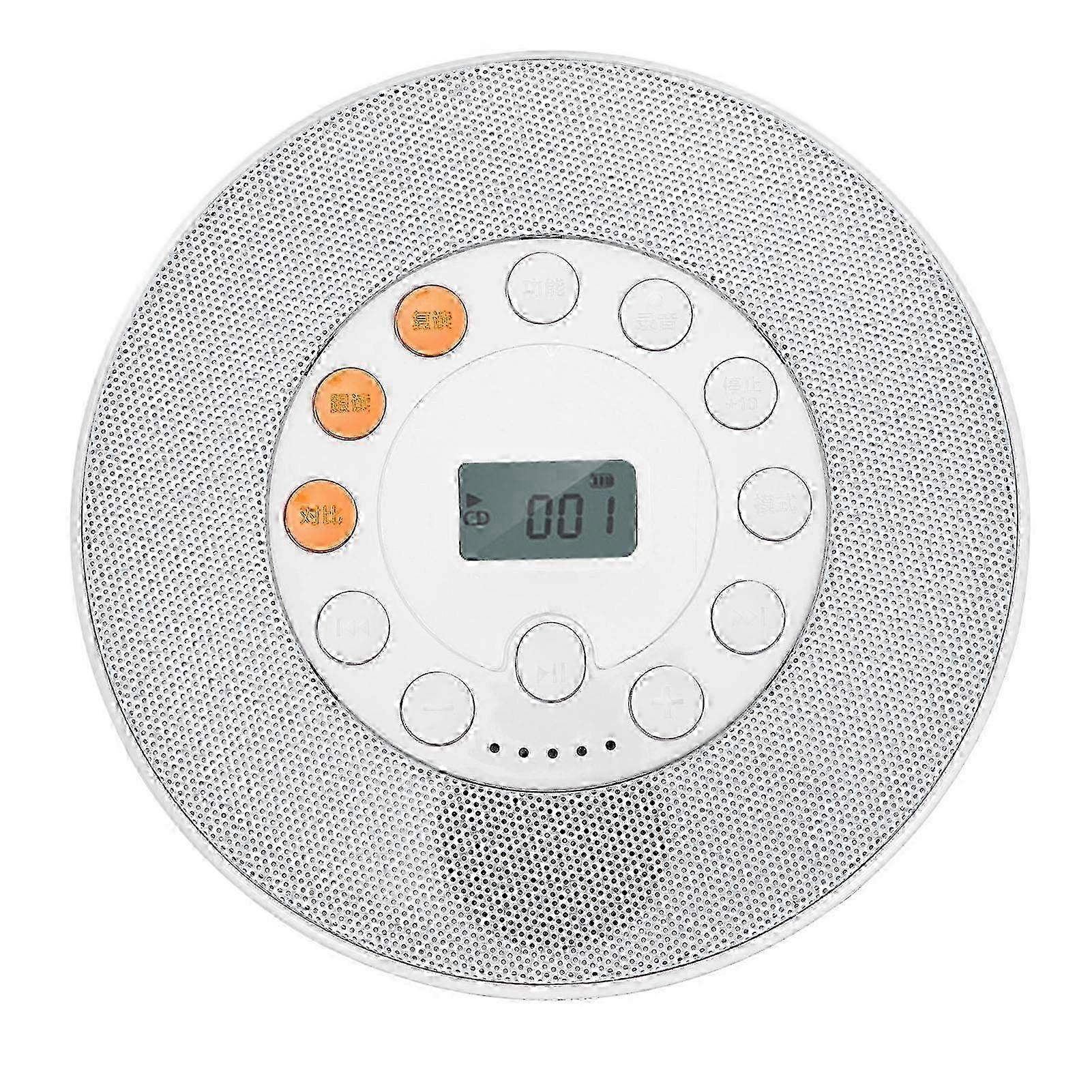 Portable CD Player 2000mAh Rechargeable CD Music Player Support CD CDRW MP3 with Speaker for Car Home Travel