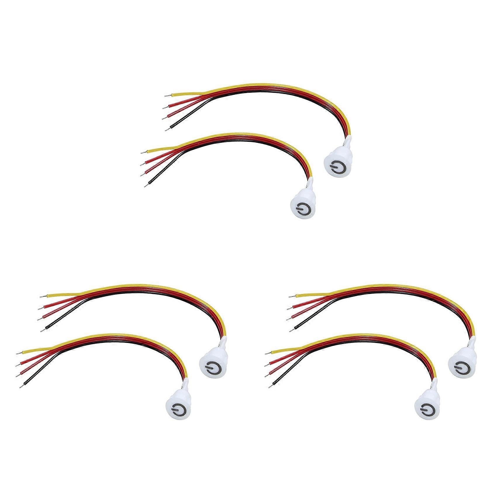 6Pcs Touch Dimmer Switch DC3.7V 5V 12V Stepless Dimmer Switch Sensor for LED Light, RV, Cabinet, Wardrobe and Strip