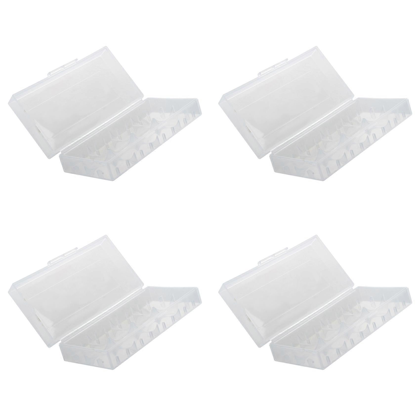 4X Box for 18650 Battery Transparent Battery Holder