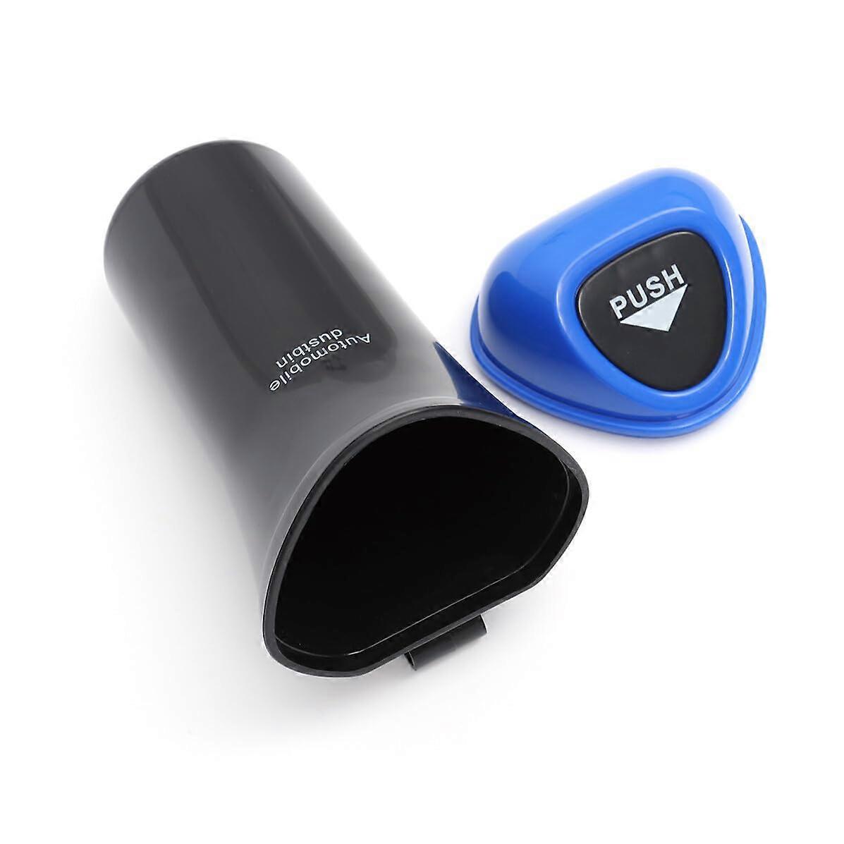 Leakproof Car Trash Can with Lid Clip, Compact Garbage Bin for Cars SUVs Trucks, Blue