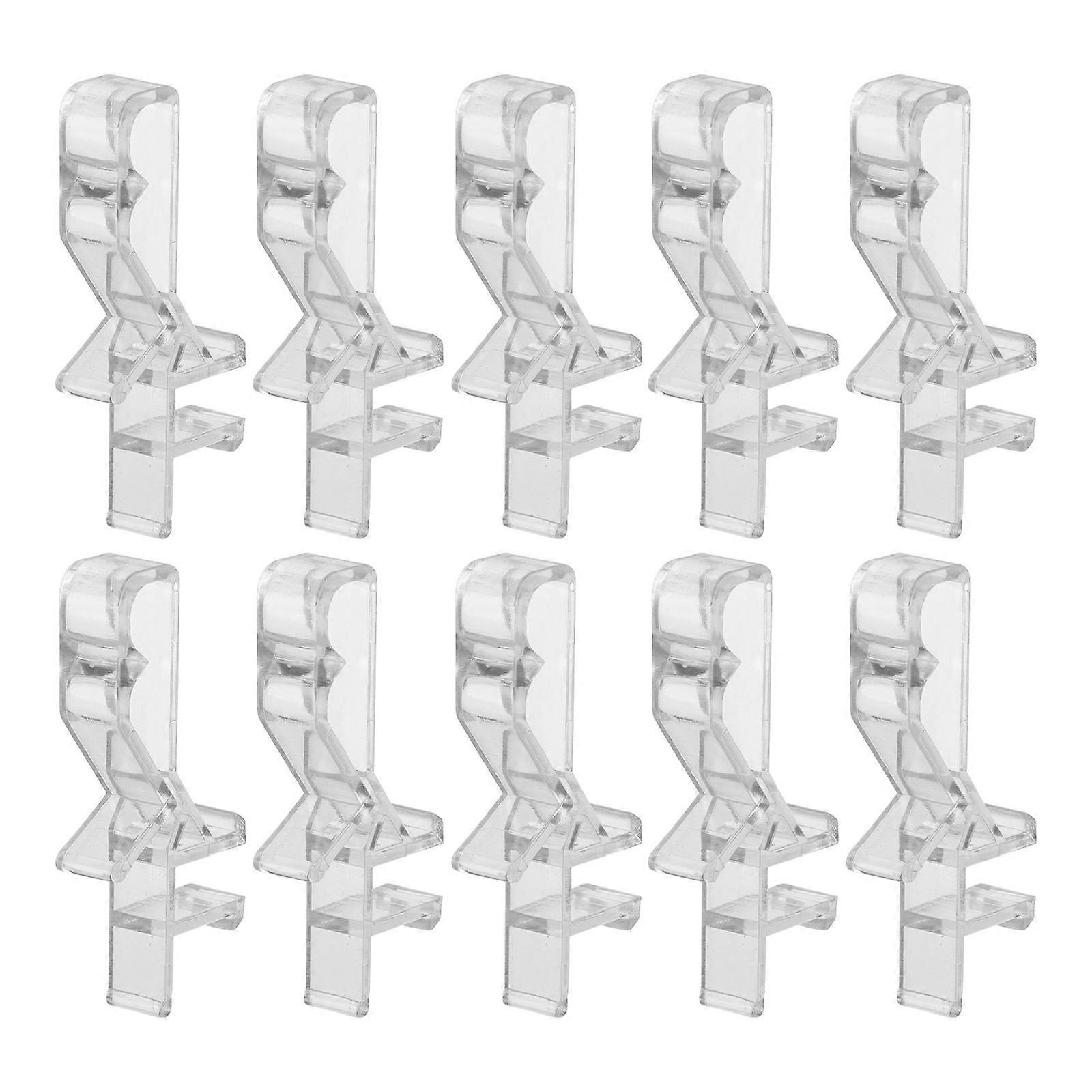 Clear Plastic Curtain Bracket Valance Clips for Drapery Holders 10Pcs