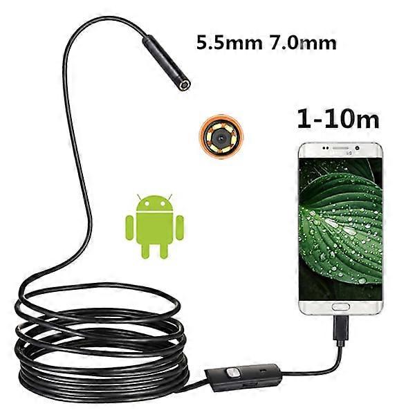 7MM 6 LED Endoscope Waterproof Borescope Inspection Camera 1.5M