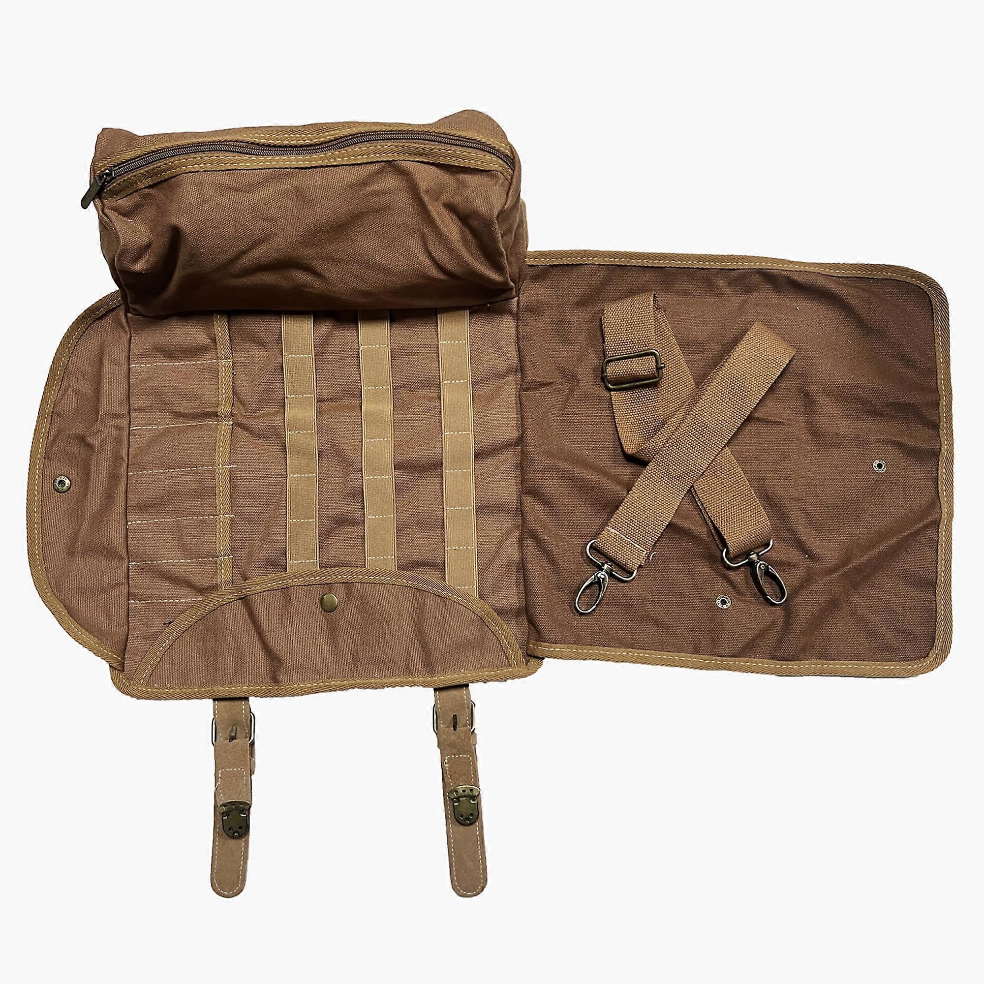 Travel Bartender Kit Bag Outdoor toolkit Convenient Bartending Toolkit Cowhide Canvas Bag Anti-slip and wear-resistant