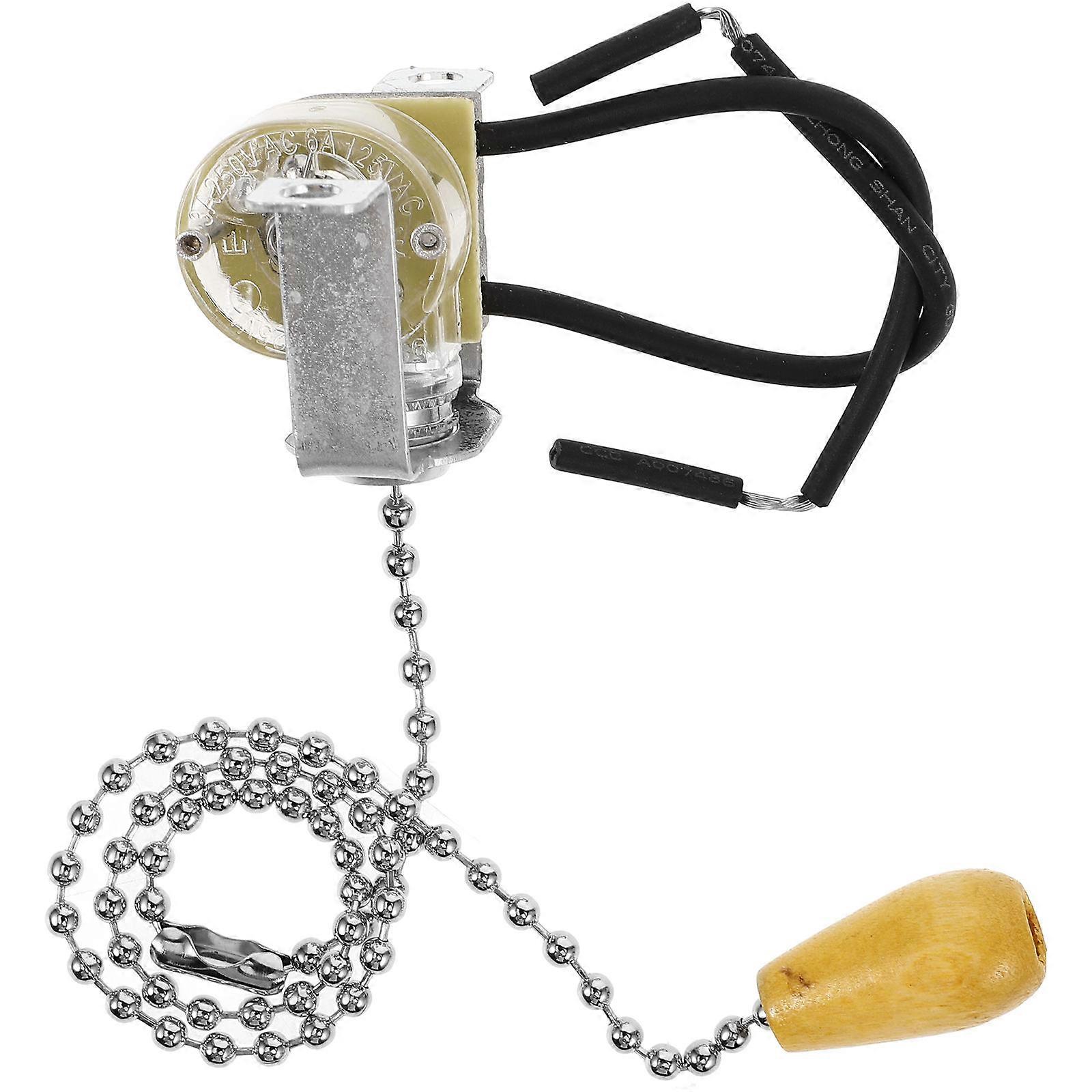 Light Pull Switch Sturdy Lamp Pull Chain Switch Replacement Silver