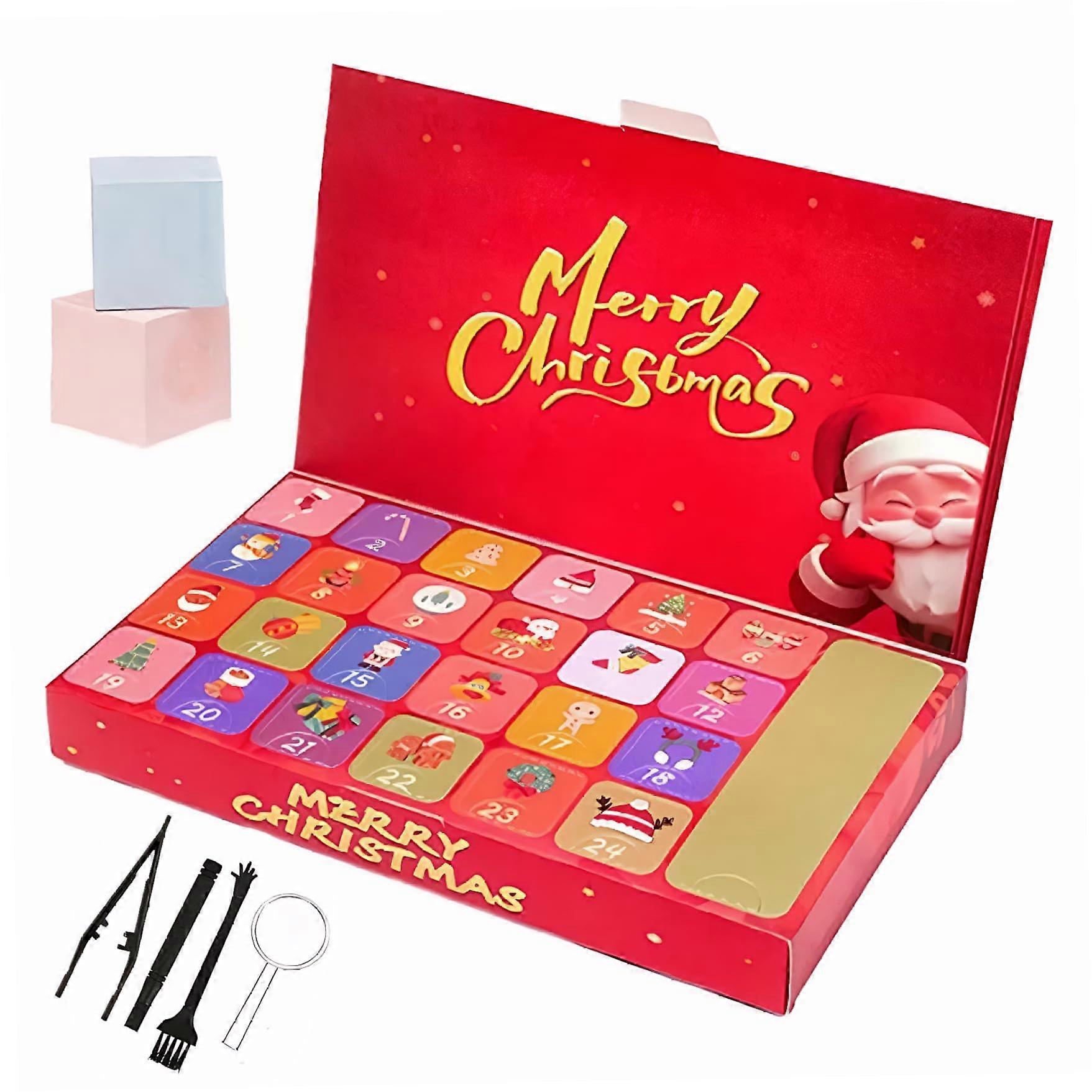 Christmas Advent Calendar 2025 with Authentic Rocks and Gems Kit, 24 Day Educational Countdown for Kids