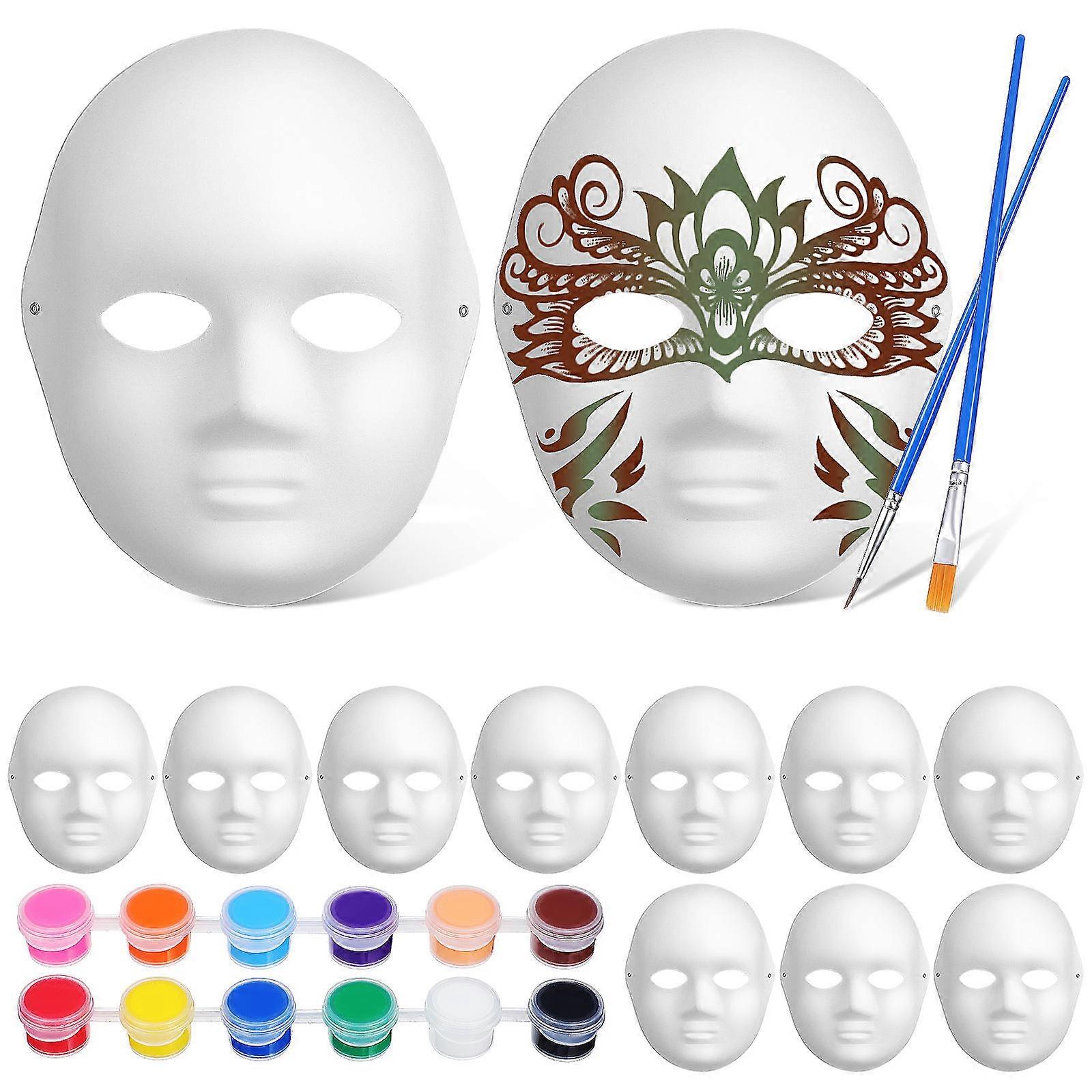 Mask Painting Kit DIY Paper Masks for Crafting 1Set