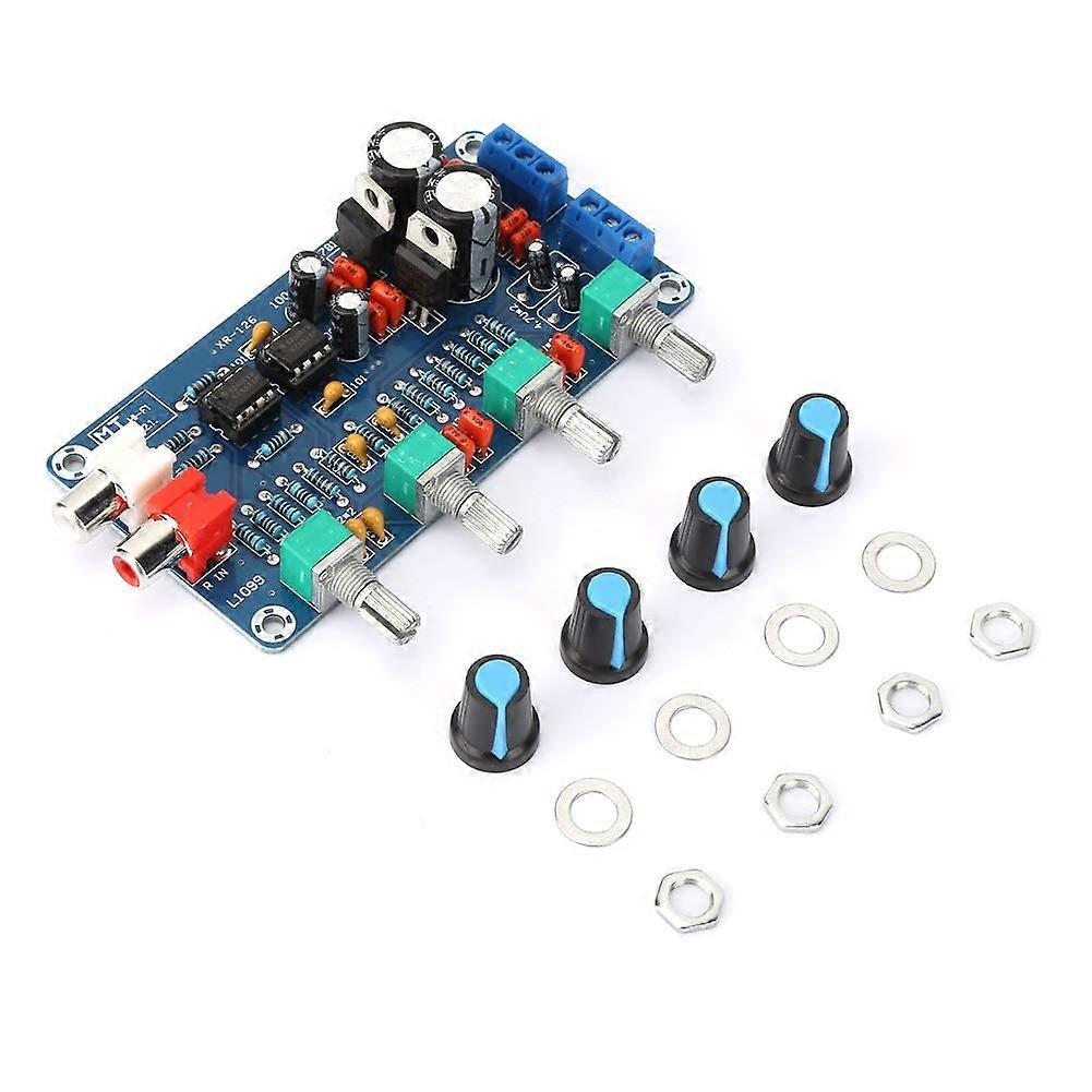 Tone Preamplifier Low Noise with Adjustable Treble Bass Midrange Volume for Home Audio Systems