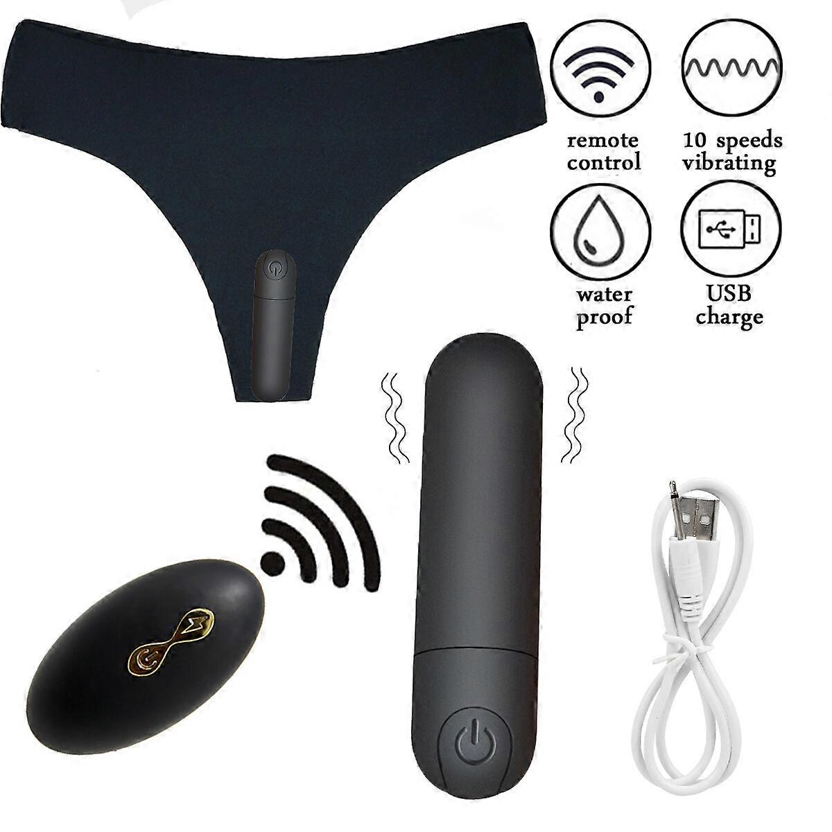 Wireless Remote Control Vibrating Panties 10 Function Rechargeable Women Gift