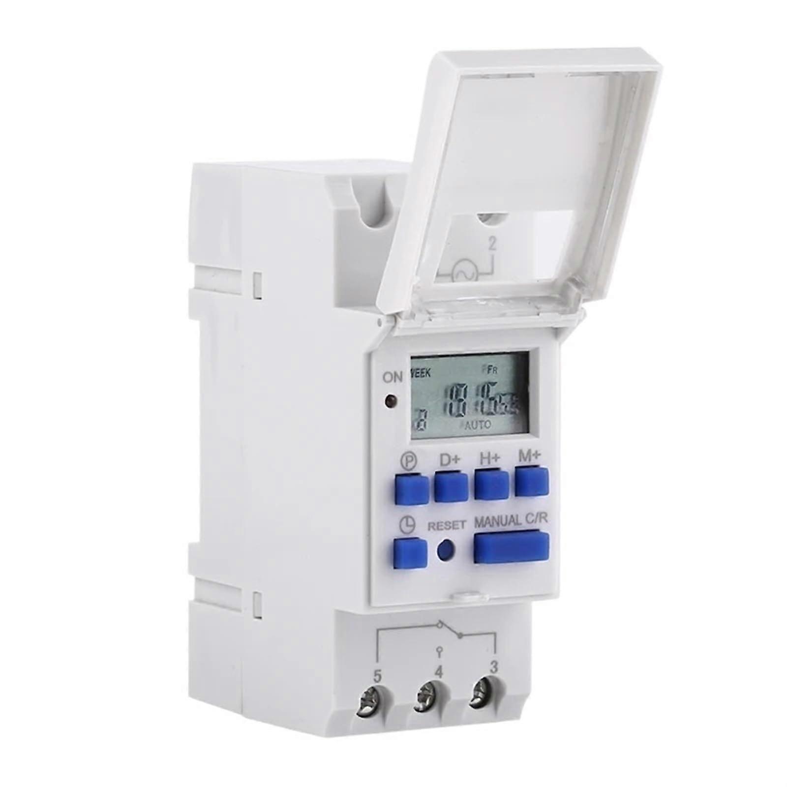 Timer 220V 110V 24V 12V AHC15A TE4163 Digital LCD Programmable Time Switch Relay 16A Weekly Control Timer 12VDC