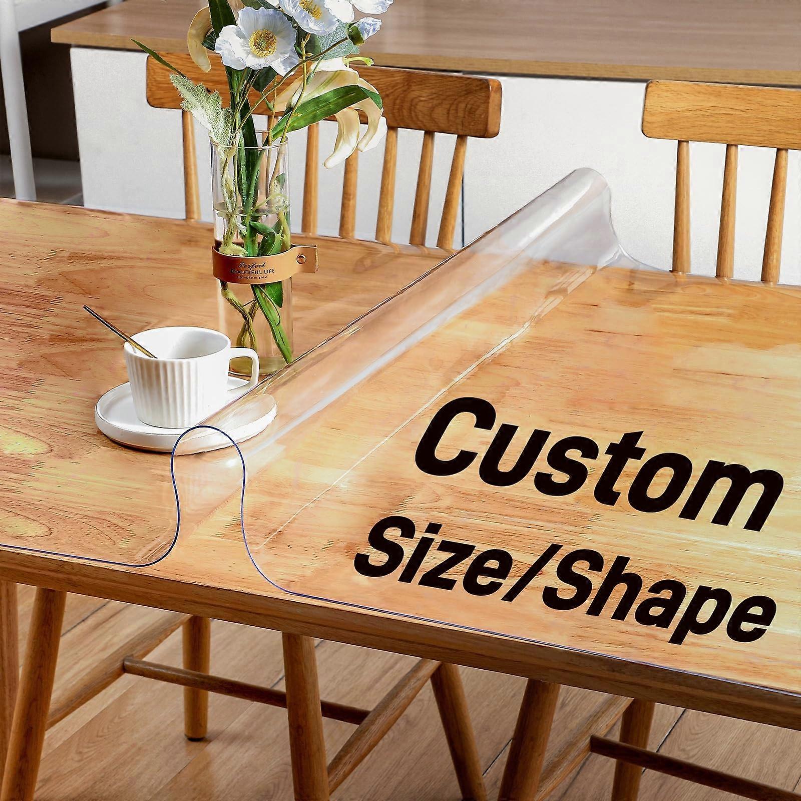 Clear Table Protector Custom Size PVC Cover Waterproof HeatResistant ScratchResistant Desk Mat
