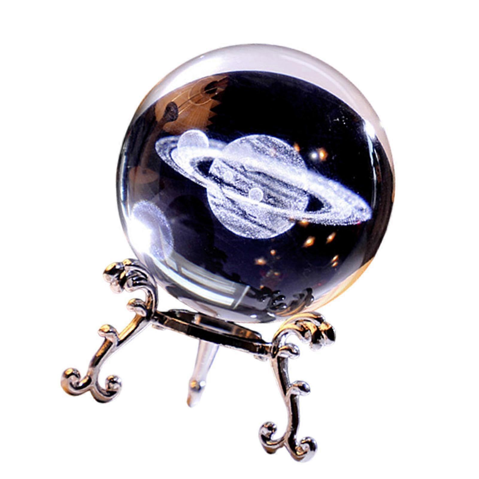 Decorative Sphere with Stand, Modern 3D Metal Ball Ornament for Home and Office Decor – Galaxy