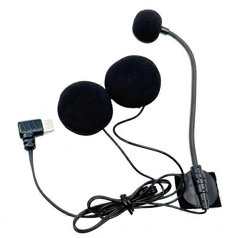 Advanced Helmet Communication Headset Microphone for Full Face Helmets USB Type C Noise Reductions Multicolor