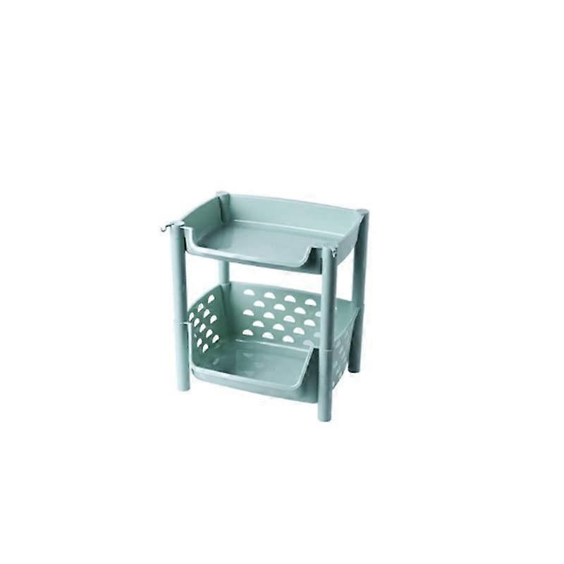 Kitchen Storage Rack with MultiLayer Vegetable Basket, SpaceSaving Rolling Organizer for Pantry