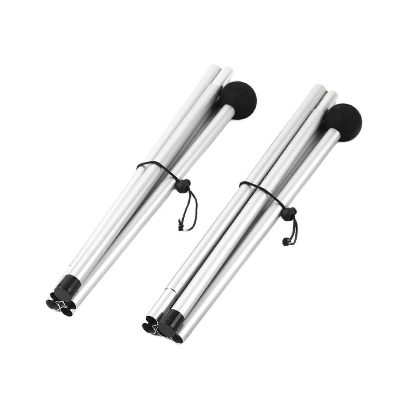 2Pcs Beach Tent Poles Adjustable Aluminum Lightweight Folding Canopy Pole Set for Camping