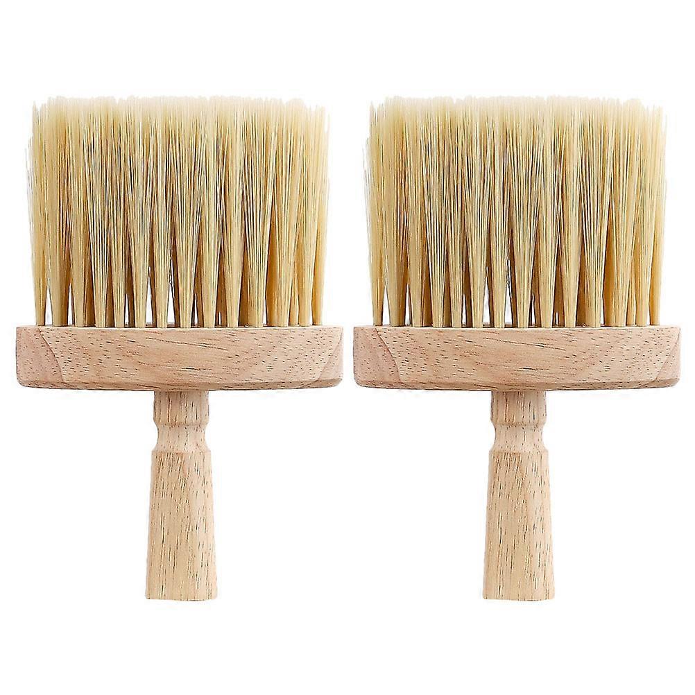 Dusting Brush Wood Handle Cleaning Brush for Cleaning 2Pcs Durable Beige