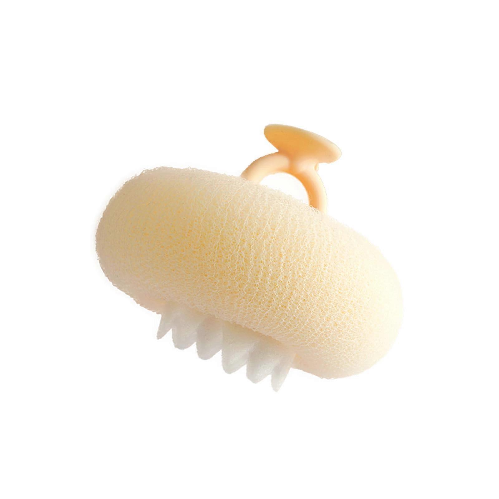 Soft Exfoliating Bath Sponge with Suction Cup, Yellow Honeycomb Shower Loofah for Deep Cleansing