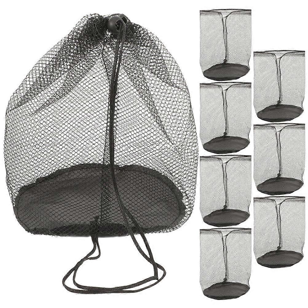Black Cone Storage Bag for Practical Use 8Pcs Cone Mesh Bags with Drawstring