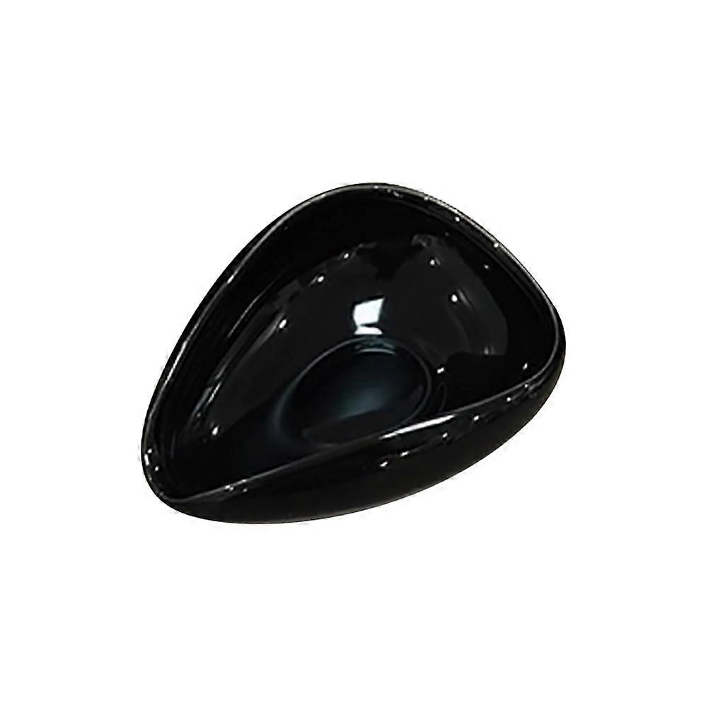 Small Ceramic Coffee Spoon Rest with Easy Clean Surface for Kitchen Counter and Coffee Bar Black