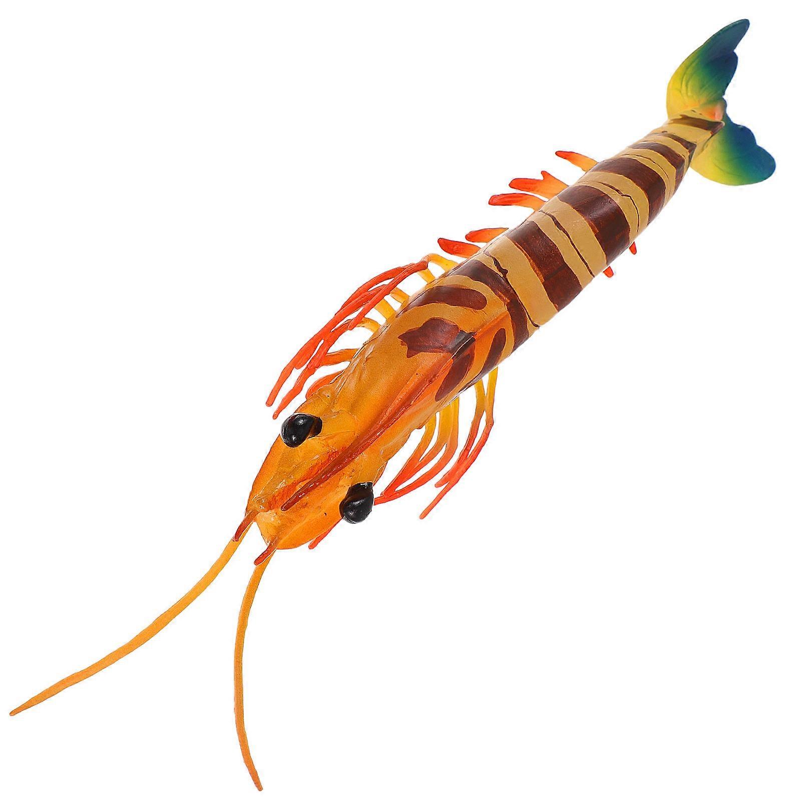 Simulation Animal Shrimp Figurine Plastic Model for Decor Vivid Design