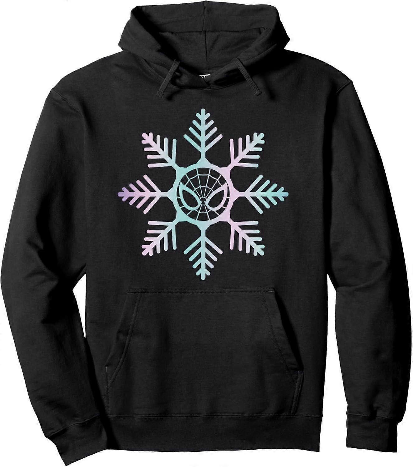 Marvel Spider-Man Winter Holiday Snowflake Logo Pullover Hoodie ER 2529