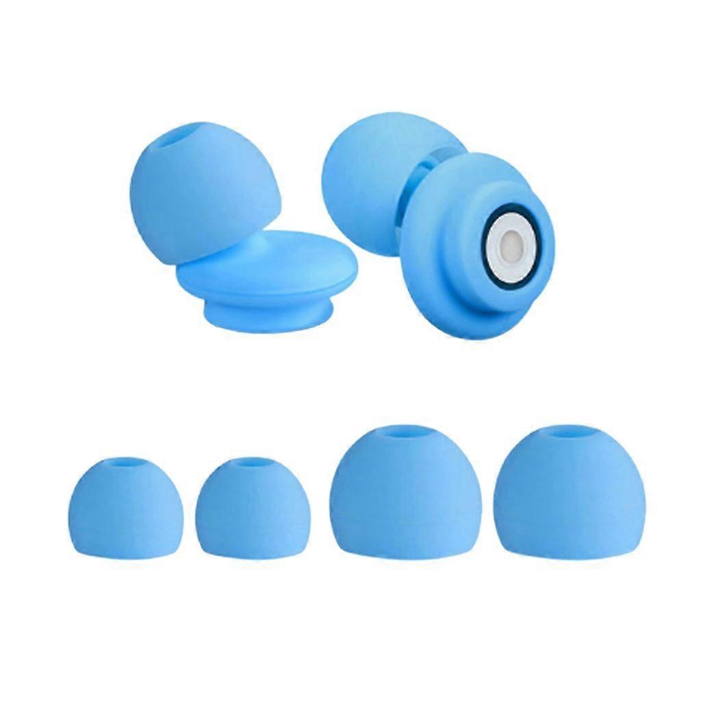 2PCS Washable Silicone Sleeve Silicone Earbuds Eartips Isolate the Noise