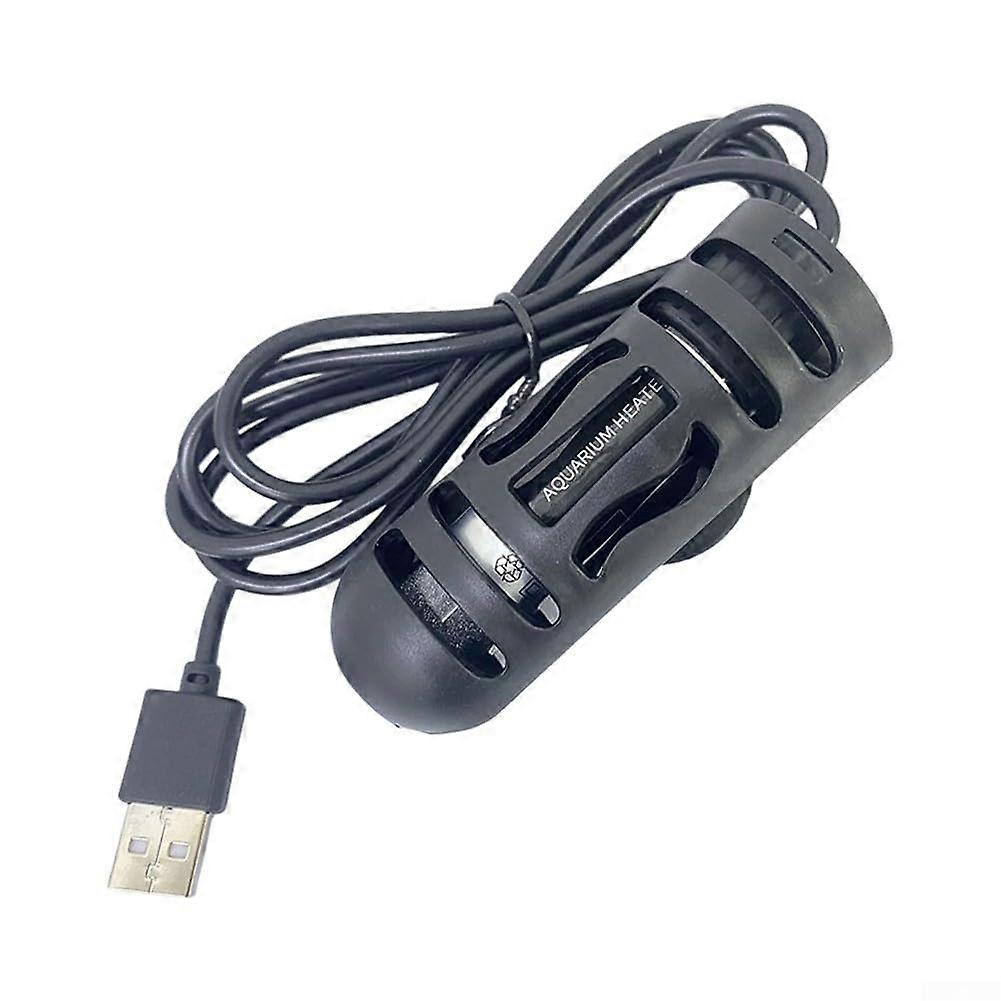 Aquarium Heater 10W Quartz USB Powered with Automatic Temperature Control for Small Fish Tank