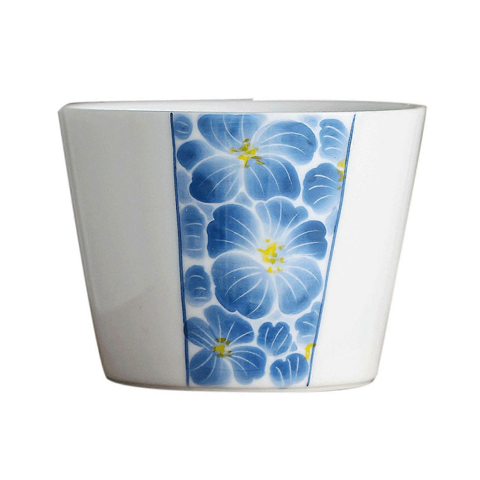 95ml Hand Painted Porcelain Tea Cup with Elegant Flower Design, Ceramic Tea Tasting Cup