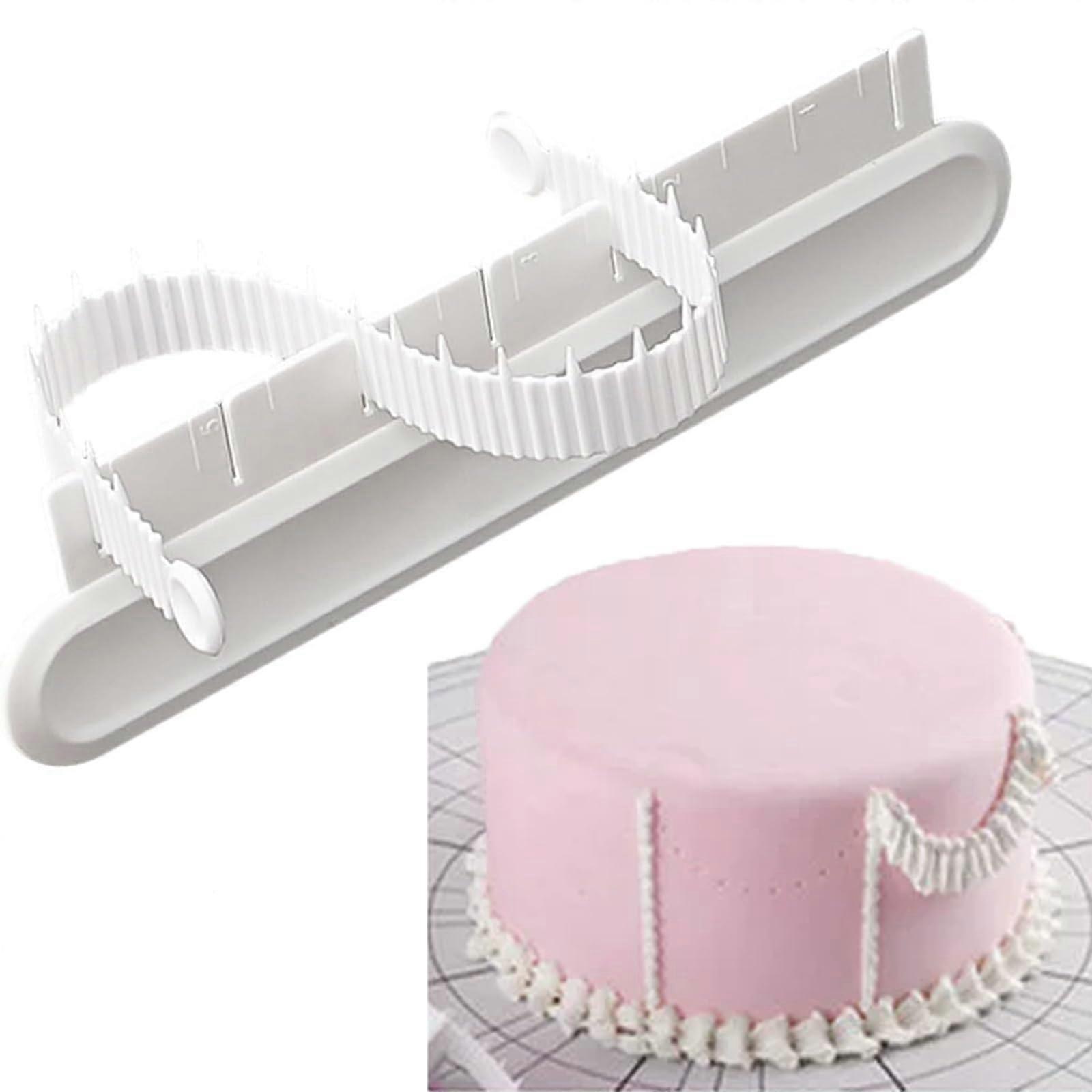 Adjustable Cake Arc Ruler Fondant Edge Marker with Scale for Precise Cake Border Decorating 2PCS