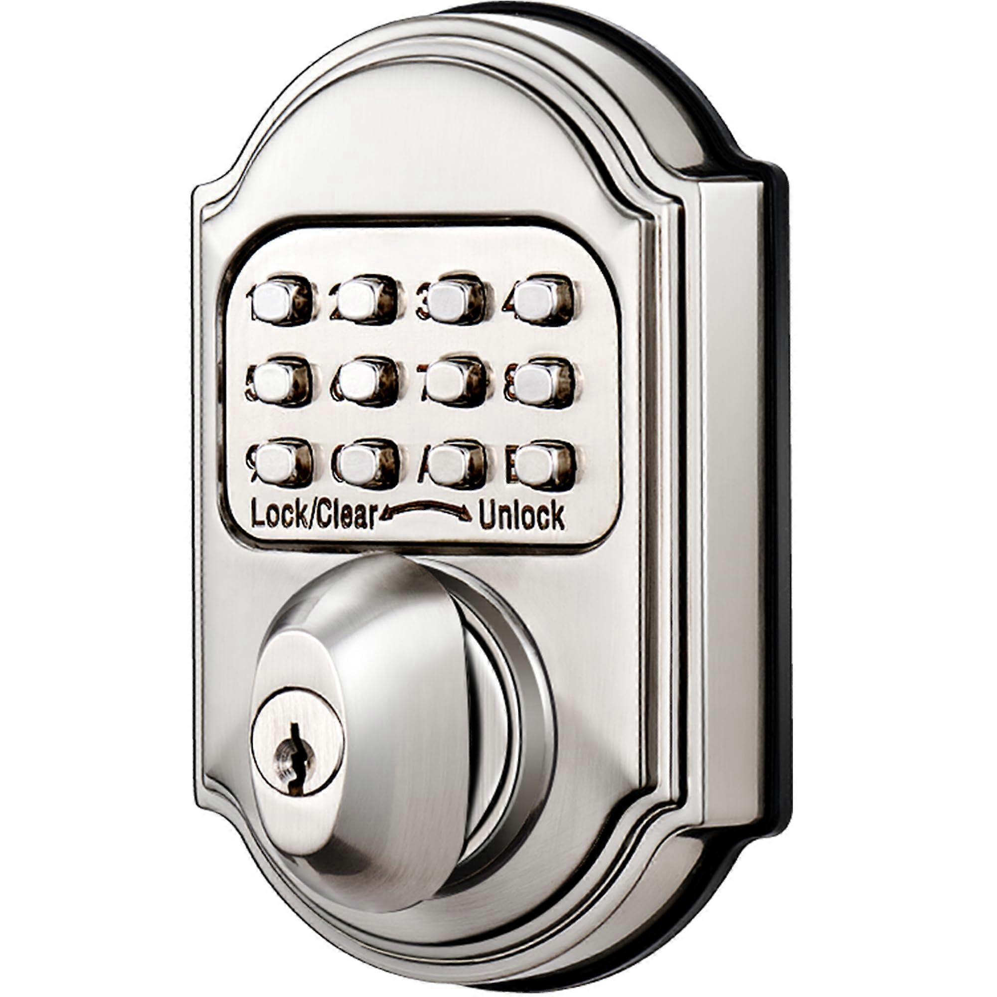 Keyless Entry Door Lock with Mechanical Keypad Deadbolt, Grade 1 Rekeyable SC1, Dual Access