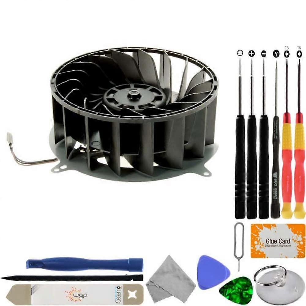 Cooling Fan Replacement Kit 17Blade for PlayStation 5 Speed Low Noise Easy Install