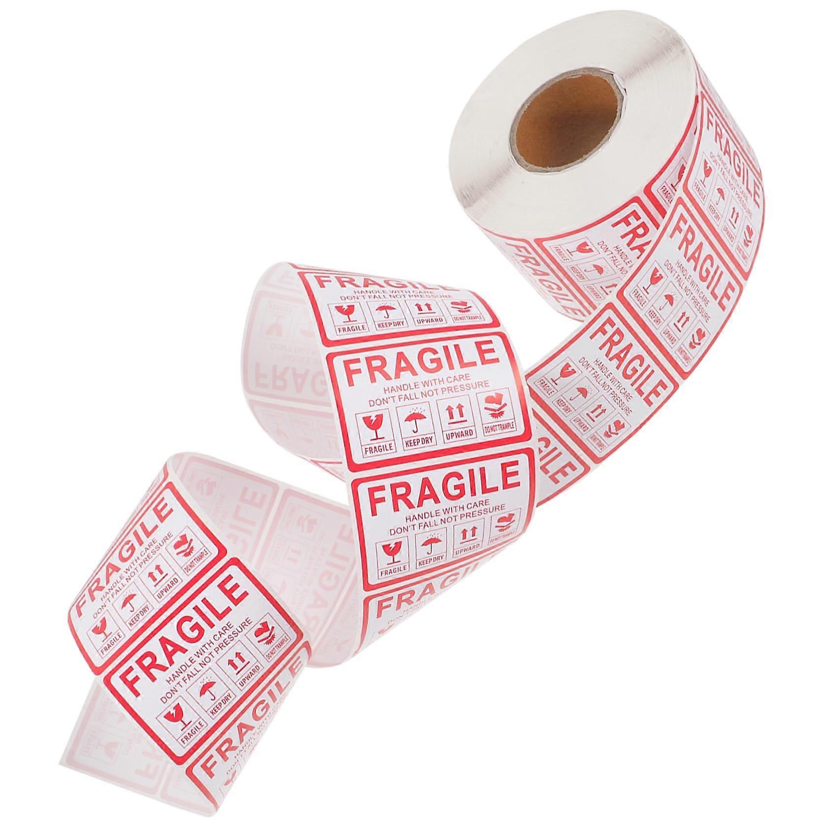 Self Adhesive Fragile Stickers for  Packages and Boxes, Permanent Adhesive, Clear Warning
