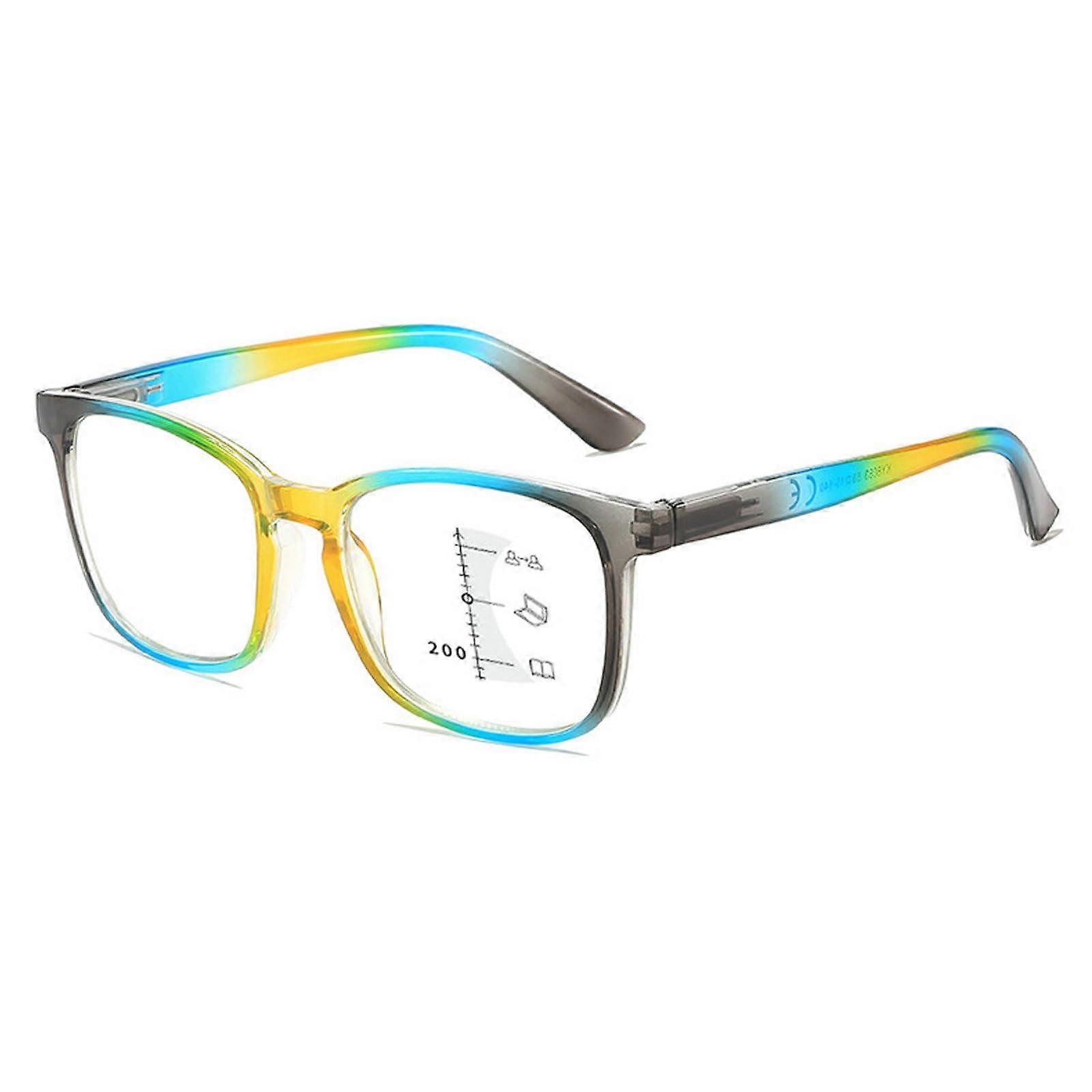 Blue Light Blocking Progressive Multifocus Reading Glasses for Women +2.00 Gradient Lens for Computer Use