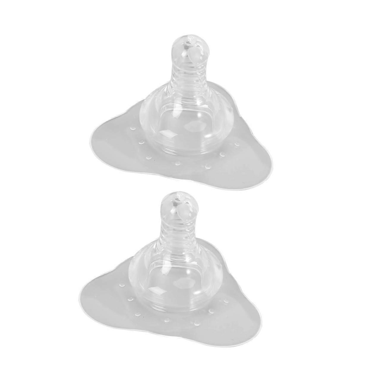 Breastfeeding Nipple Shield Silicone Protector with Pacifier Style and Storage Case, 2pcs
