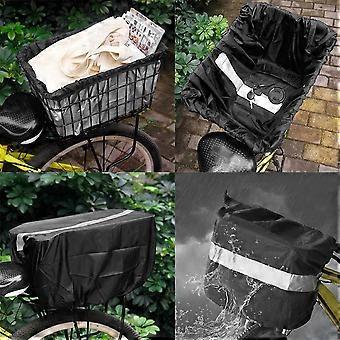 Cubierta impermeable para bicicletas Revestimiento impermeable de la cesta de la bicicleta con tira reflectante Los accesorios de la cesta de la bicicleta se adaptan a la mayoría de las cestas de bicicleta B