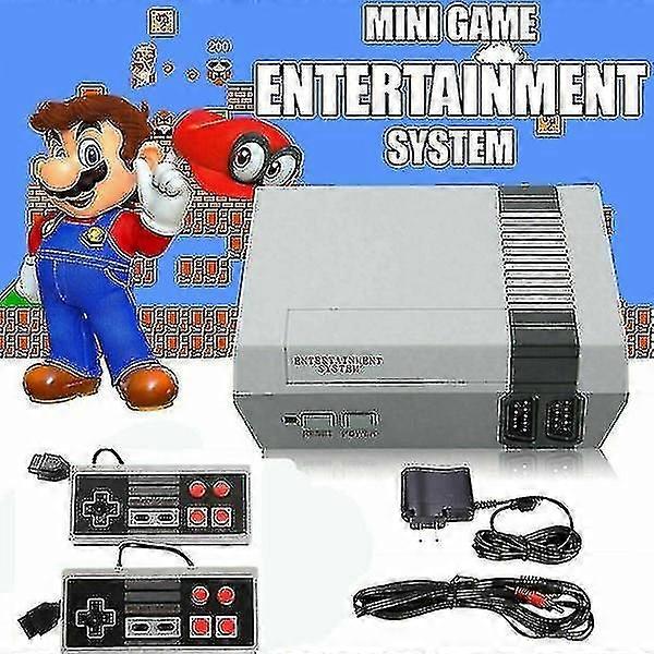 Game Console 620 Built-in Mini Classic Nes Games W/ 2 Controllers Retro Kid Gift