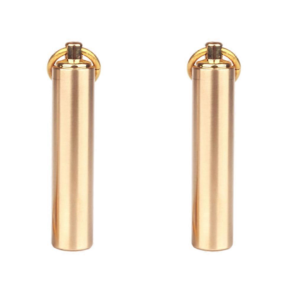 Waterproof Container Brass Mini Storage Case for Emergency Use 1Set Set