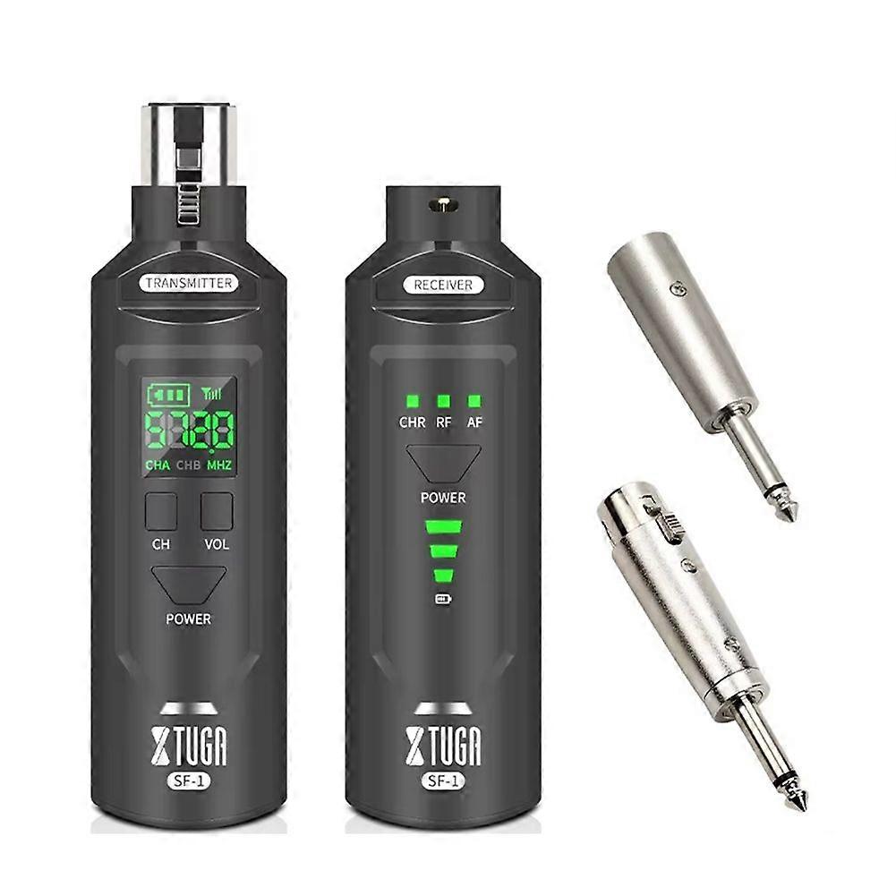 XTUGA SF-1 UHF Wireless Microphone System Microphone Wireless Converter Transmitter Receiver for Dynamic/Condenser Microphone