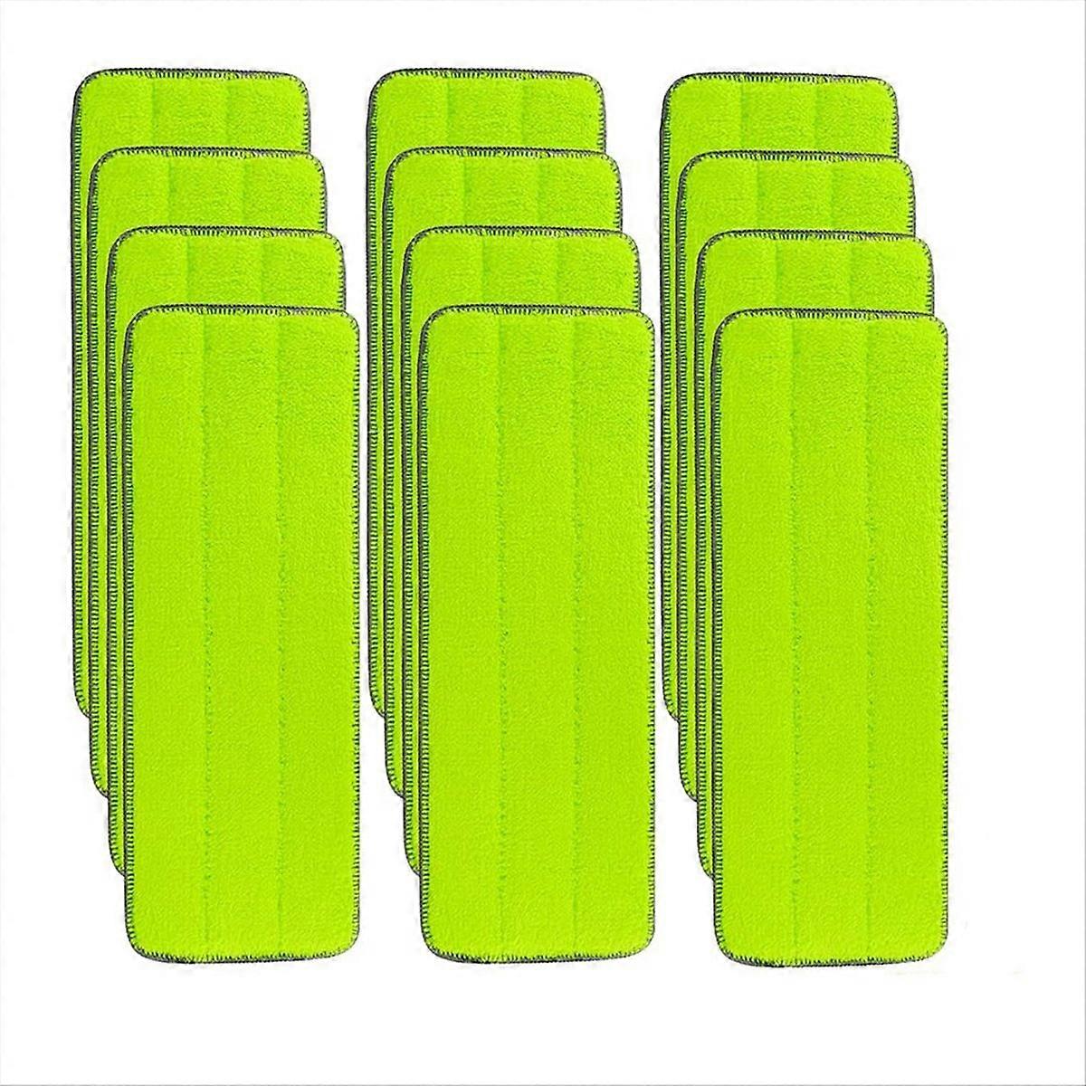 Replacement Microfiber Mop Pads for Rinse 'N Wring System, Washable Reusable Wet -12 Pack