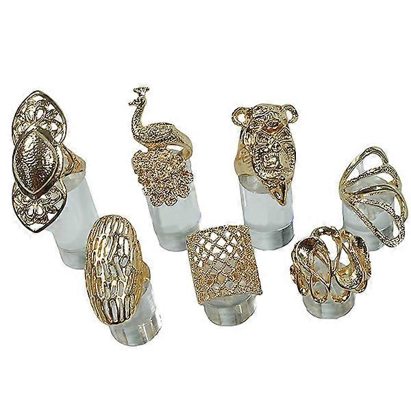 Ring Holder for Jewelry Showcase with 7Pcs Clear Acrylic Cube Set