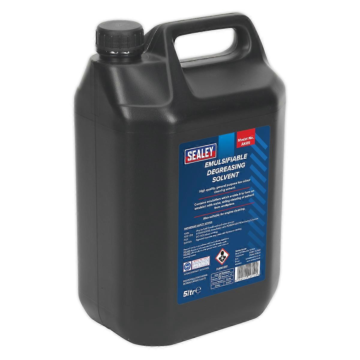 Sealey Ak05 Degreasing Solvent Emulsifiable 5Ltr