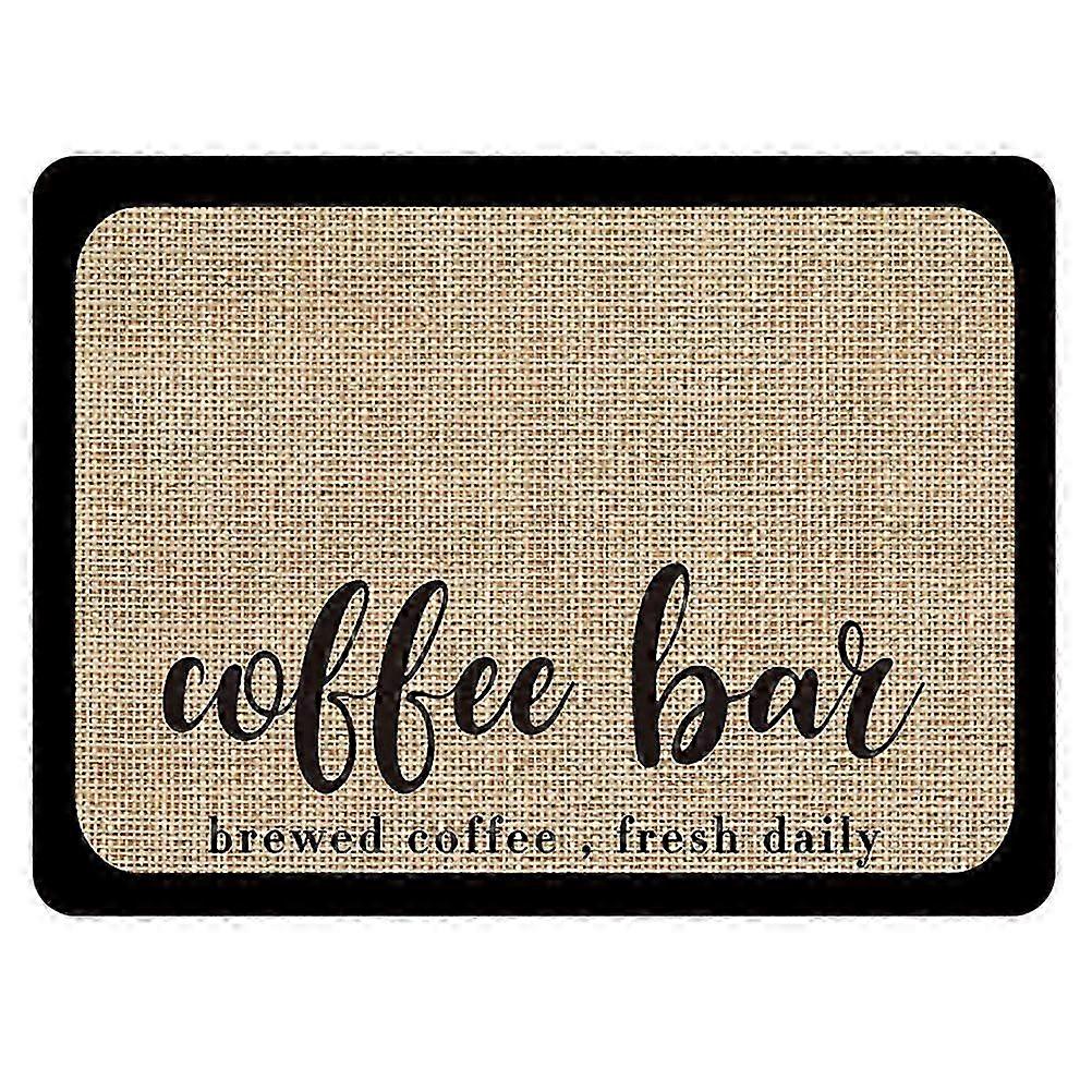 Easy Clean Coffee Maker Mat for Desk Farmhouse Theme 1Pack