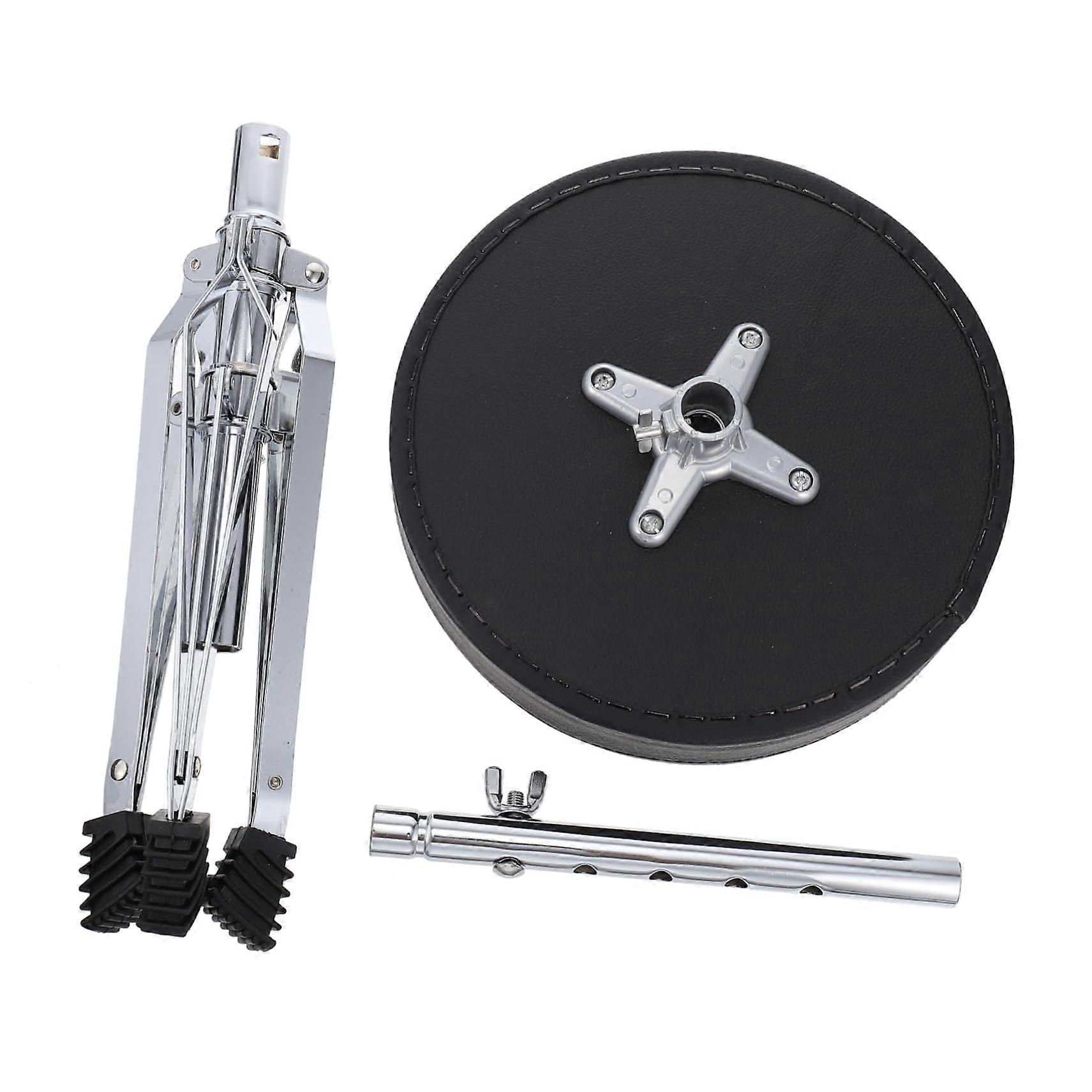 Adjustable Height Drum Throne with Thick Sponge Cushion and Double Braced Frame for Drummers