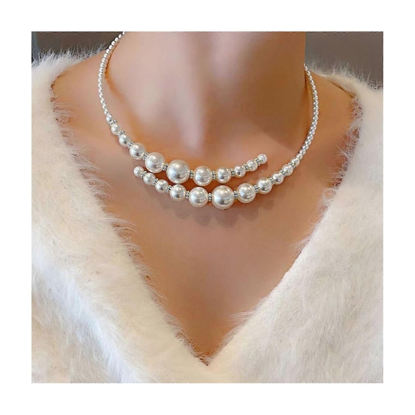 White Pearl Choker - for Gift - with Elegant