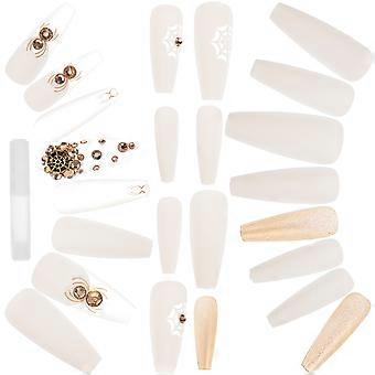 24pcs Press On Nails Halloween Long False Nails Fake Press On Nails Halloween Fake Nails
