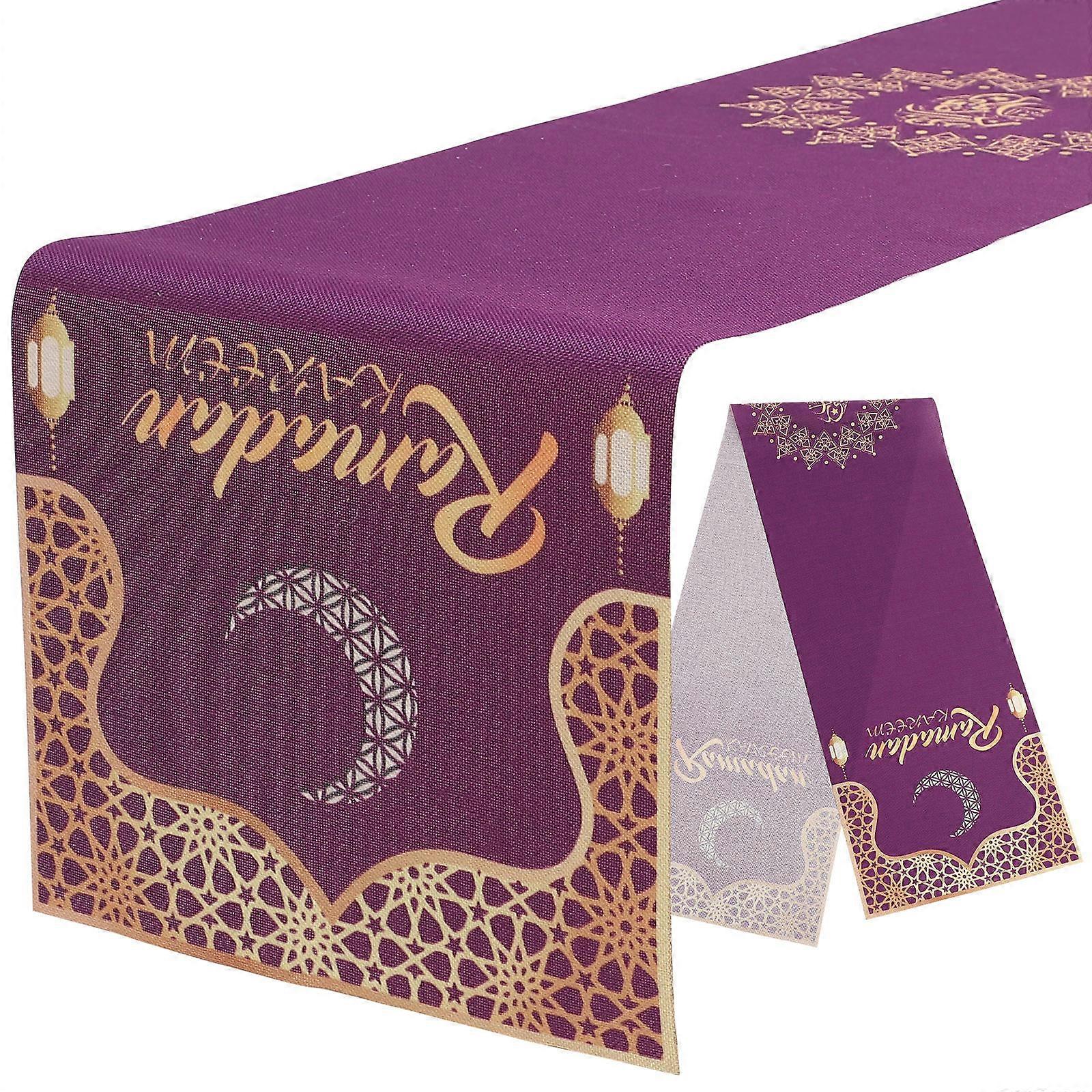 Table Protection Fabric Table Rectangular 180X35X0.2CM Linen 2Set