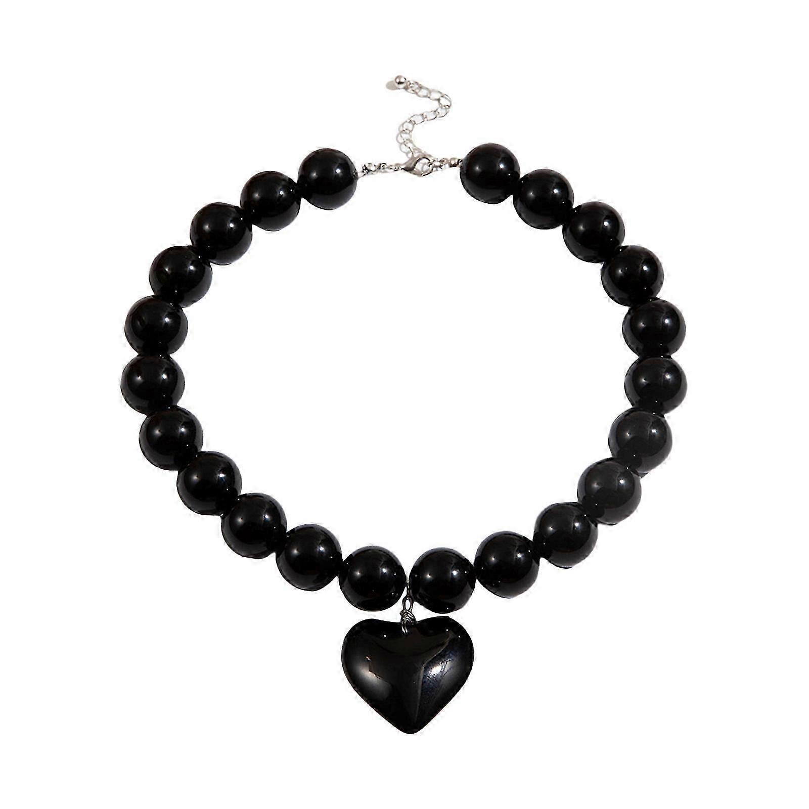 Beaded Large Heart Necklace for Work & Events
