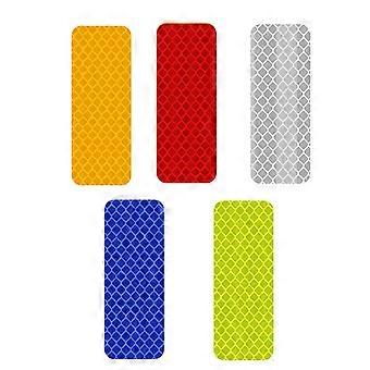 Reflektierende Aufkleber, 100 Stück, 5 Farben, selbstklebendes Reflektorstreifen-Set, Mehrzweck-Reflexband für bessere Sichtbarkeit im Freien bei Nacht, Bekleidung, Tr